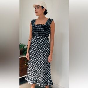 Ganni Seersucker Gingham Check dress Western Cowgirl